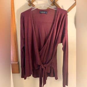 Abercrombie & Fitch Wrap Knit Top